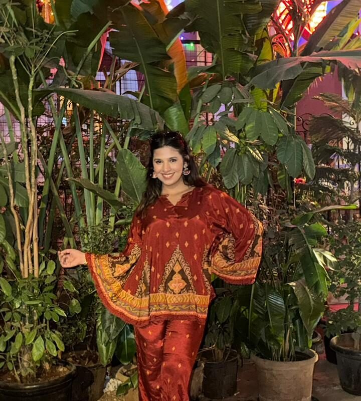 Rust Ajrakh Co-ord Set