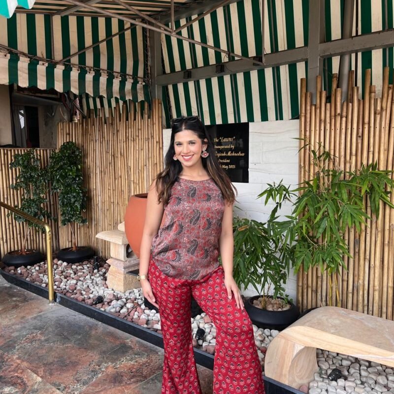 Sleeveless Ajrakh Co-ord Set