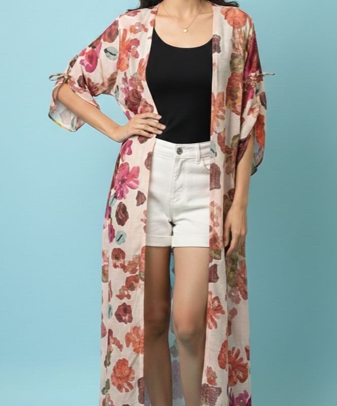 Floral Print Cape