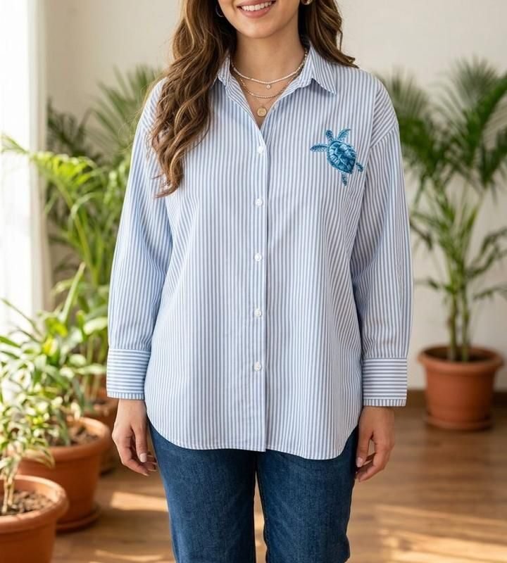 Sea Turtle Embroidered Shirt