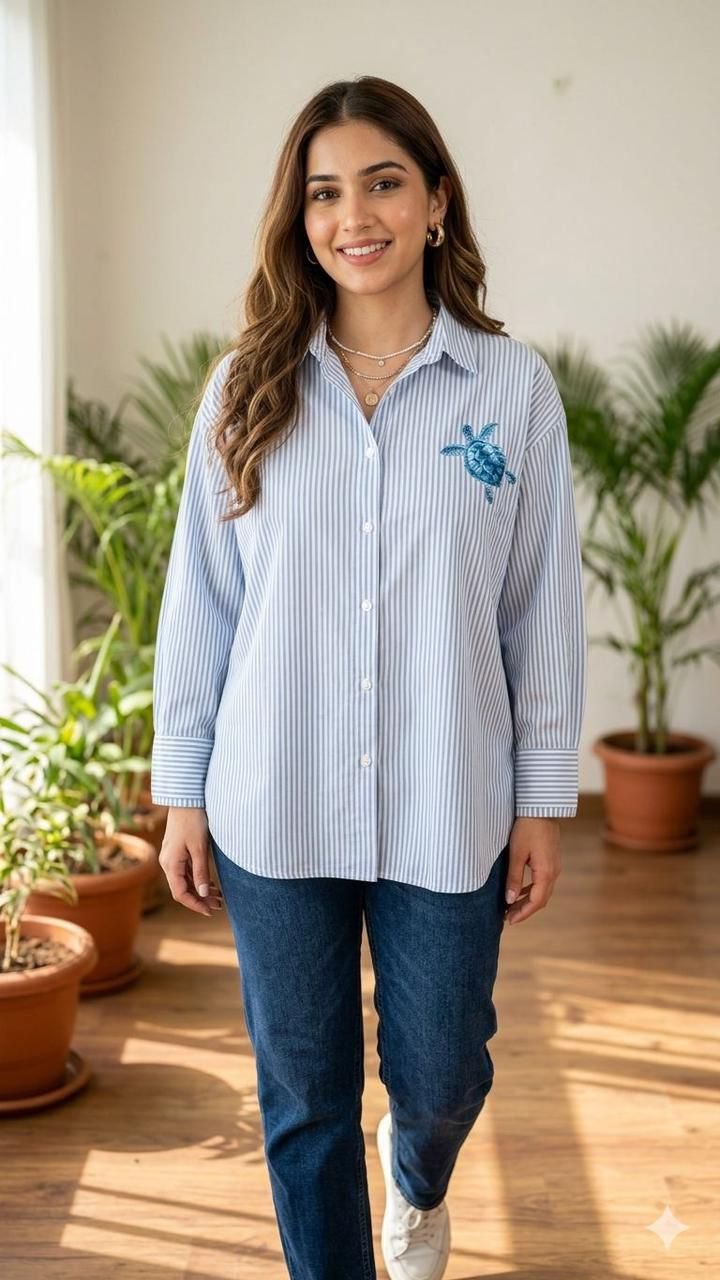 Sea Turtle Embroidered Shirt