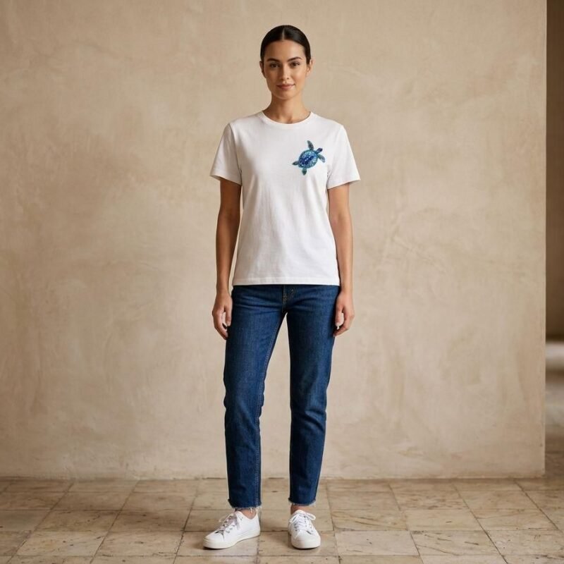 Sea Turtle Embroidered Tee