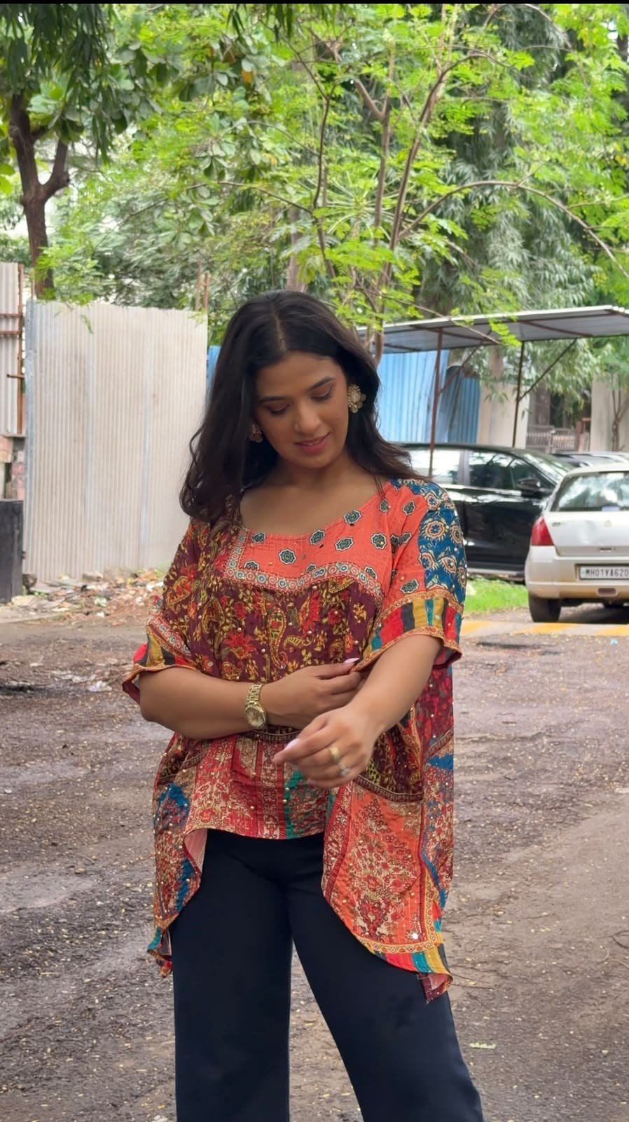 Printed High-Low Tunic